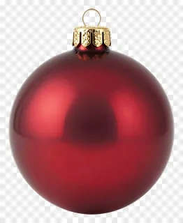 A red matte Christmas bauble with a gold cap.