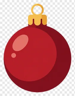 A red Christmas bauble with a gold top.