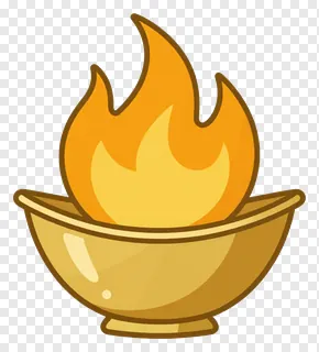 A brass diya with a single curved flame.