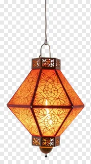 A hanging decorative lantern with intricate cutouts.