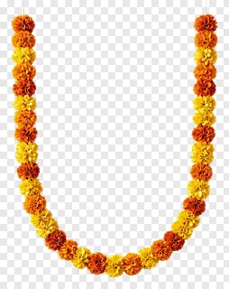 A colorful paper flower garland for Diwali.