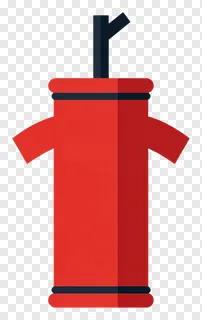 Red firecracker with a handle