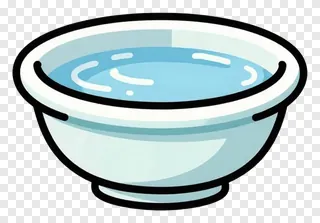A bowl containing water for a floating diya.