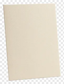 A cream textured card tilted slightly.