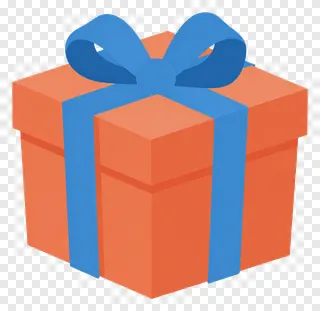 A gift box with a blue bow.