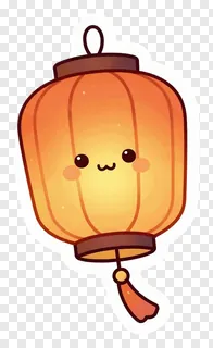 A cute, smiling hanging lantern with a glowing face.