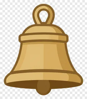 A decorative bell with a gradient color scheme.