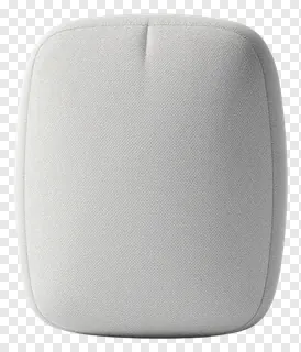 Gray textured cushioned ottoman.