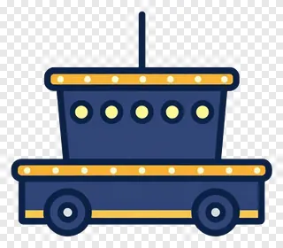 A parade float with lights for festivals.