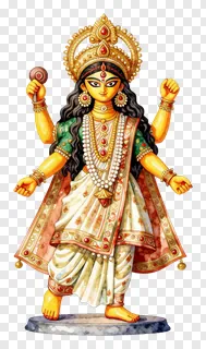 Statue of the four-armed goddess Durga