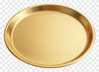 A golden platter for Annakut Chhappan Bhog.