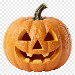 A carved jack-o-lantern pumpkin with a glossy finish.