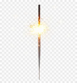 A sparkler firecracker with a braided handle.