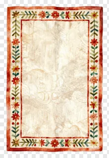 A rakhi with an embroidered floral border.