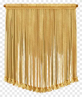Golden rakhi with hanging tassel fringe.