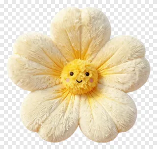 A soft yellow mallow blossom with a smiling face.