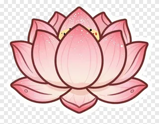 A pink lotus flower with glittery petals.