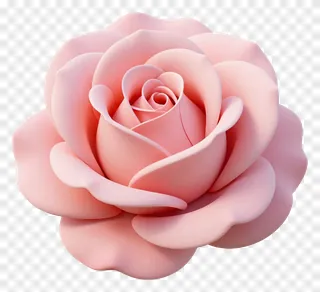 A pink rose with soft, layered petals.