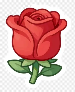 A red rose bud with green leaves and stem.