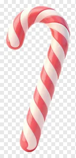 A red and white striped candy cane.