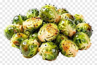 Roasted brussels sprouts with black pepper.