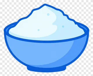 A bowl containing blue gulal powder.