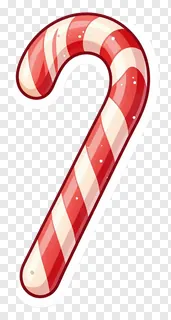 A red and white striped candy cane.