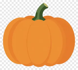 An orange pumpkin with a green stem.