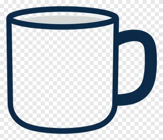 A classic coffee mug with a handle.