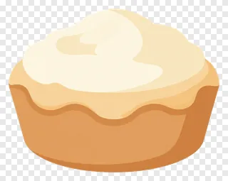 A kua sweet with creamy topping.