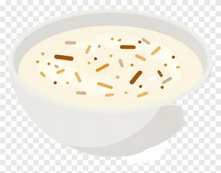 A bowl of creamy kheer rice pudding with sprinkles.