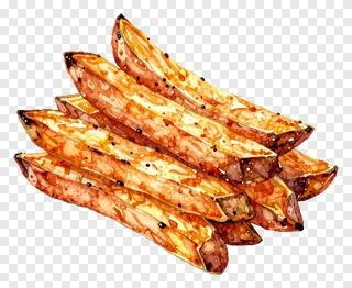 Crispy baked sweet potato fries.