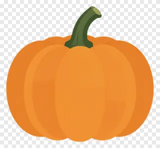 An orange pumpkin with a green stem.