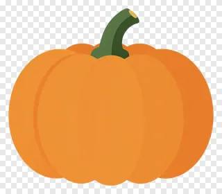 An orange pumpkin with a green stem.