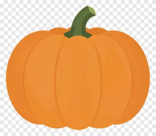 An orange pumpkin with a green stem.
