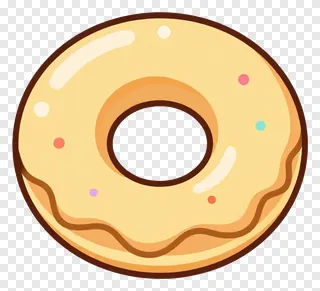 A glazed donut with colorful sprinkles.