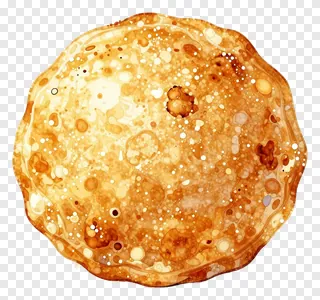 Golden fried puri with crispy texture.
