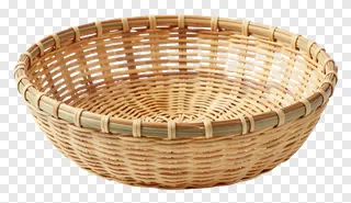 A handwoven bamboo pongal basket.