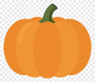 An orange pumpkin with a green stem.