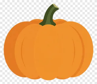 An orange pumpkin with a green stem.