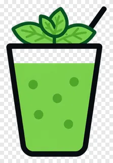 A mint julep cocktail with mint garnish and straw.