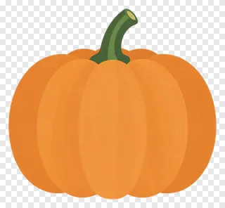 An orange pumpkin with a green stem.