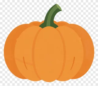 An orange pumpkin with a green stem.