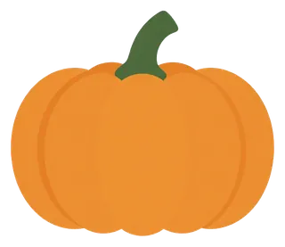 An orange pumpkin with a green stem.