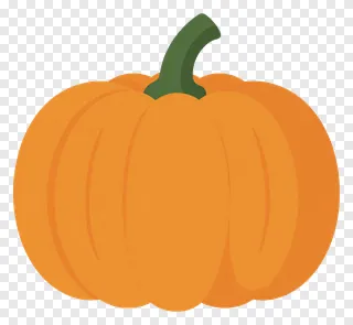 An orange pumpkin with layered green stems.