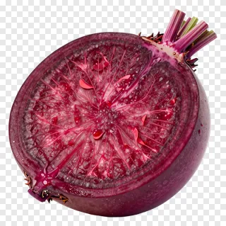 Cross-section of a roasted beetroot showing internal structure.
