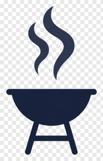 Steam rising from a grill