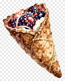 A watercolor illustration of a cornucopia filled with berries.