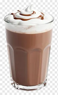 Hot chocolate with whipped cream and chocolate drizzle.