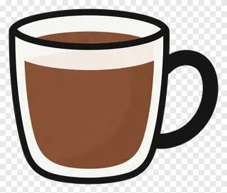 A white mug containing hot chocolate.